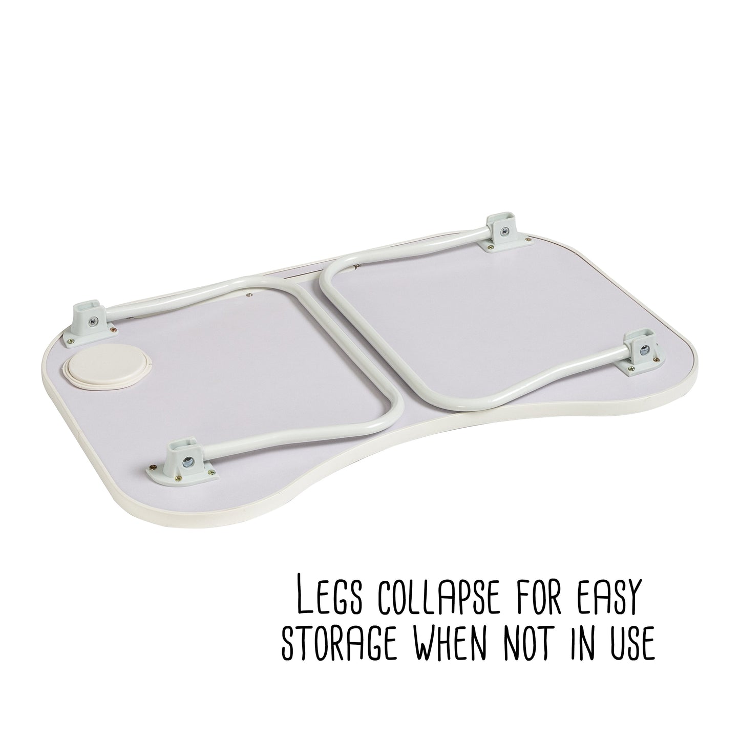 White/Faux White Marble Folding Lap Desk