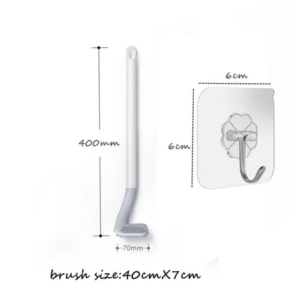 Toilet cleaning silicone brush
