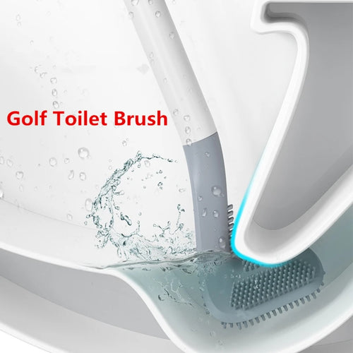 Toilet cleaning silicone brush