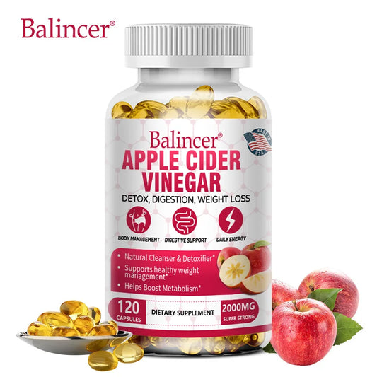 Apple Cider Vinegar Capsules, Magnesium, Green Tea - Detox, Relieve Bloating and Constipation, Burn Fat