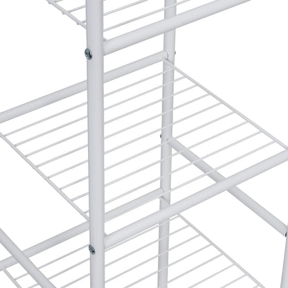 White 6-Tier Bath Storage Shelving Unit