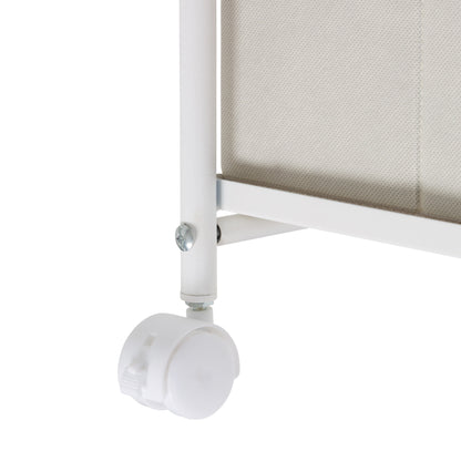White/Gray Dorm 4-Drawer Bedside Charging Storage Cart