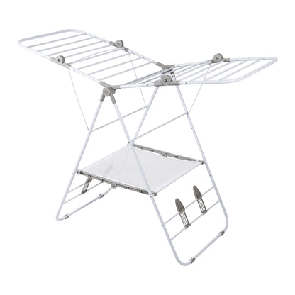 White Large Expandable and Folding Wing Drying Rack