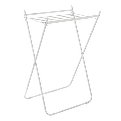 White Metal Collapsible Clothes Drying Rack