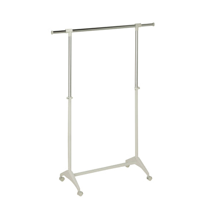 White Expandable Rolling Clothes Rack