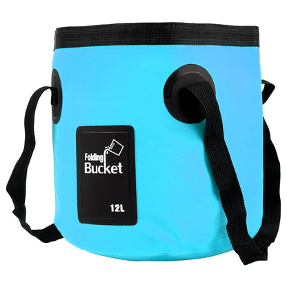 12L Folding Bucket Bowl Sink Washing Bag Car Wash Bucket Portable Outdoor Travel Foldable Water Bucket