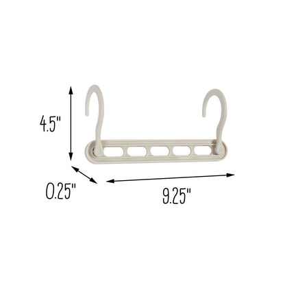 White Plastic Cascading Collapsible Hangers (20-Pack)