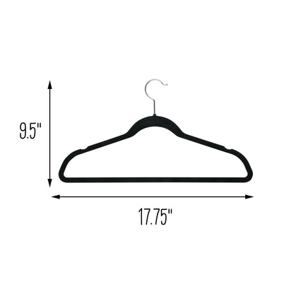 Black 5 Collapsible Hangers and 50 Velvet Hangers (55-Piece Set)