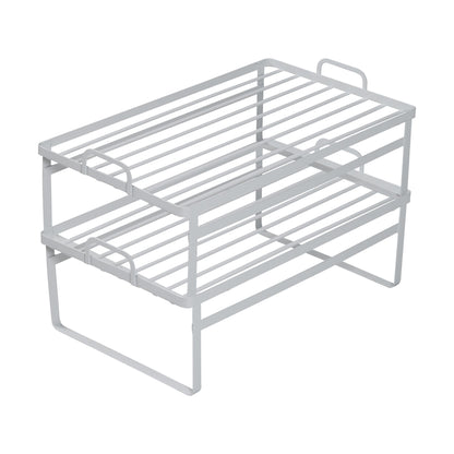 White Stackable Cabinet Shelves (2-Pack)