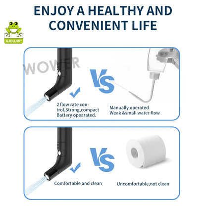 Wower Portable Electric Bidet for Personal Hygiene Cleaning 2.3L Shattaf Rechargeable Travel Camping Bidet Shower Sprayer