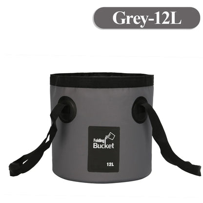 12/20L Portable Folding Bucket, Foldable Fishing Bucket, Camping Water Storage Container Collapsible Outdoor Travel Water Bucket