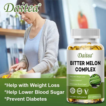 Bitter Melon Extract, Supports Digestive Health, Healthy Blood Sugar Levels, Multivitamin Supplement, 120 Capsules