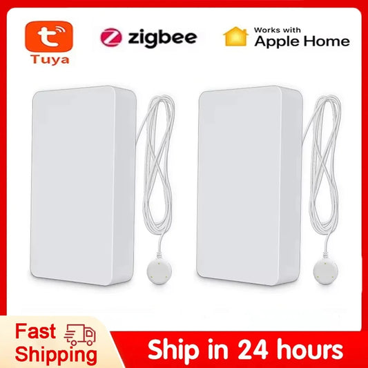 Tuya Zigbee Water Leakage Sensor Smart Home Wifi High Sensitivity  Flood Detection App Control Security Alarm For Apple Homekit
