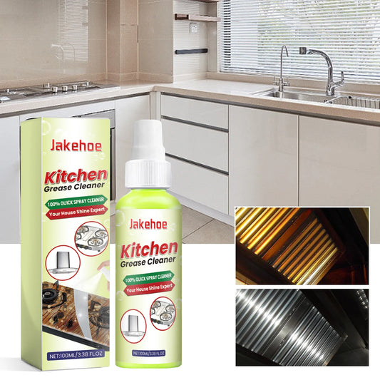 JAKEHOE Kitchen Grease Cleaner Spray Powerful Remove Stubborn Stains/Oil Residues/Refrigerator Odors Multipurpose Cleaning Agent