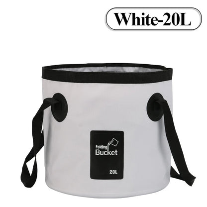12/20L Portable Folding Bucket, Foldable Fishing Bucket, Camping Water Storage Container Collapsible Outdoor Travel Water Bucket
