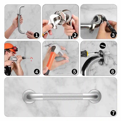 2 Pcs Shower Grab Bar 12 Inch Anti Slip Stainless Steel Shower Handrail for Bathroom