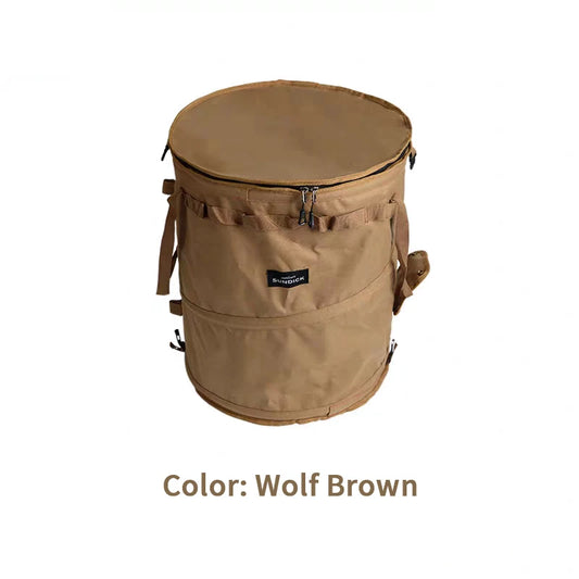Black/Brown/Army green/Camo optional spring storage bag Large capacity wear-resistant storage bucket with storage buckle
