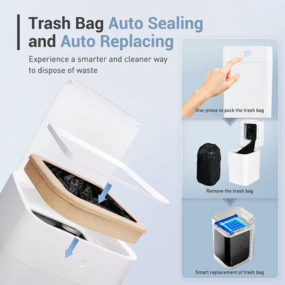 TOWNEW T1S 4.1 gallon smart trash can, self sealing automatic conversion, motion sensor