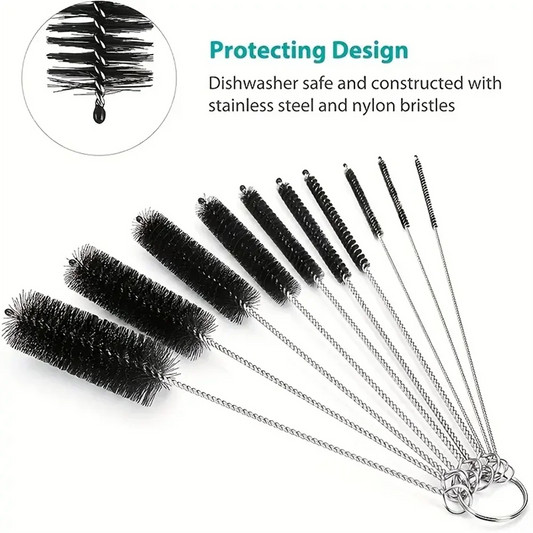 Brosses de nettoyage de bouteilles, 10 pièces, brosse de nettoyage multifonctionnelle en paille réutilisable pour bouteilles