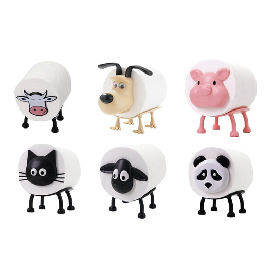 1Pcs Cute Cartoon Animal Toilet Paper Holder Creative Fun Paper Holder Tissue Storage Box Suitable For Bathroom living Room Etc