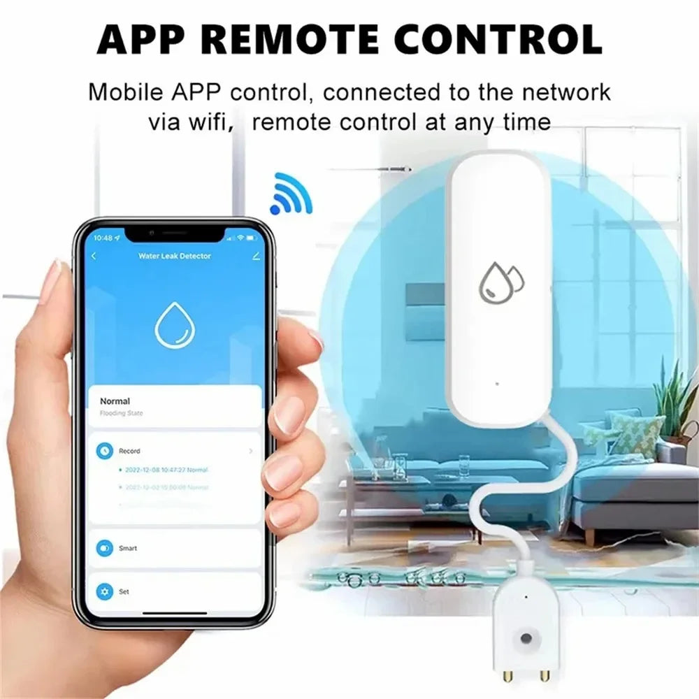 Tuya Smart WIFI Zigbee Water Leakage Sensor Alarm Water Detector Flood Leakage Sensor APP Remote Control Security Alarm System