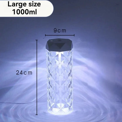 1PC Colorful USB Crystal Humidifier 500/1000ml Large Capacity Air Humidifier Portable Room Office Desktop Humidifier