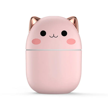 Portable 200ml Air Humidifier Cute Kawaii Aroma Diffuser With Night Light Cool Mist For Bedroom Home Car Purifier Humificador