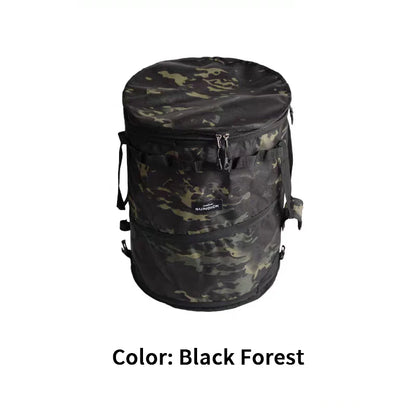 Black/Brown/Army green/Camo optional spring storage bag Large capacity wear-resistant storage bucket with storage buckle