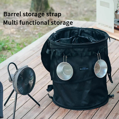 Black/Brown/Army green/Camo optional spring storage bag Large capacity wear-resistant storage bucket with storage buckle