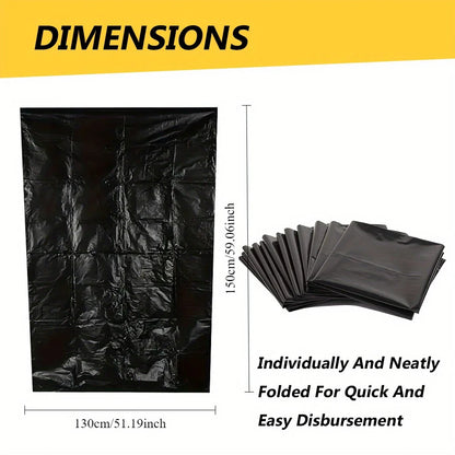 64-65 Gallon Trash Can Liners for 1.2 Mil │ Black Heavy Duty Garbage Bags/Rolls/50in” x 60in” (25Count)