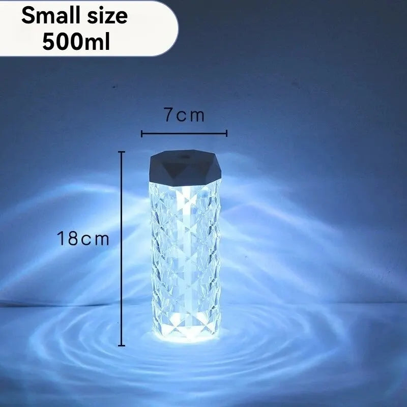 1PC Colorful USB Crystal Humidifier 500/1000ml Large Capacity Air Humidifier Portable Room Office Desktop Humidifier