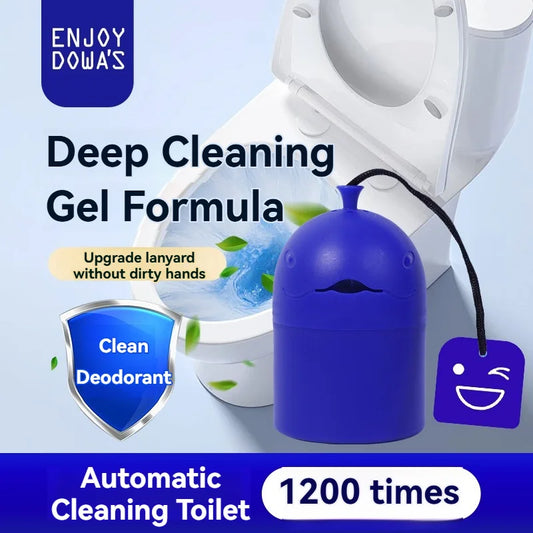1 Bottle Automatic Toilet Cleaner "Toilet Whale" with Portable Design, 200G Gel, Slow-Release Cleaning