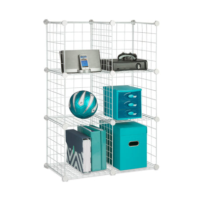 White 6-Cube Modular Storage Organizer