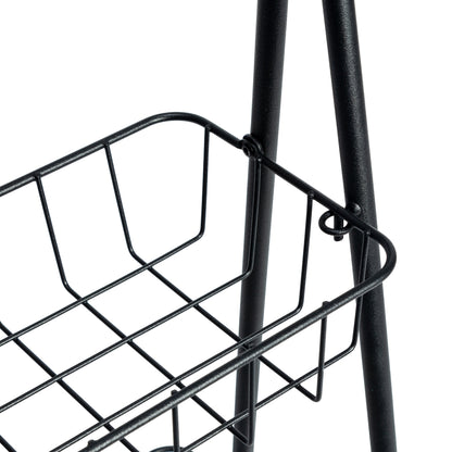 Black 3-Tier Folding A-Frame Storage Caddy