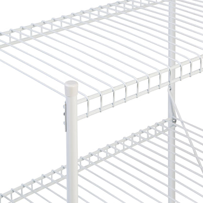 White Steel 4-Tier Storage Shelf