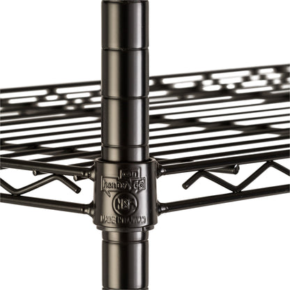 Black 5-Tier Adjustable Shelving Unit with 350-lb Shelf Capacity