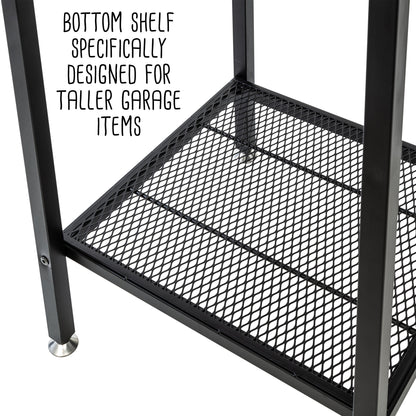 Black 4-Tier Steel Garage Storage Shelving Unit