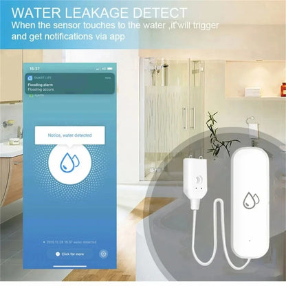 Tuya Smart WIFI Zigbee Water Leakage Sensor Alarm Water Detector Flood Leakage Sensor APP Remote Control Security Alarm System