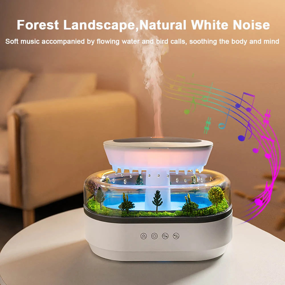 Aroma Air Humidifier Fragrance Essential Oil Diffuser for Home Raindrop Model Aroma Diffuser Humidifier with LED Colorful Light