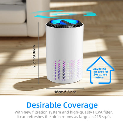 AROEVE Air Purifiers Fragrance for Bedroom Home Smoke Pollen Dander Hair Smell Air Cleaner with Sleep Speed Control 287 Sq.Ft