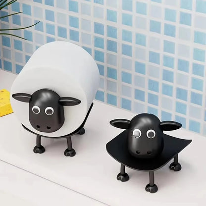 1Pcs Cute Cartoon Animal Toilet Paper Holder Creative Fun Paper Holder Tissue Storage Box Suitable For Bathroom living Room Etc