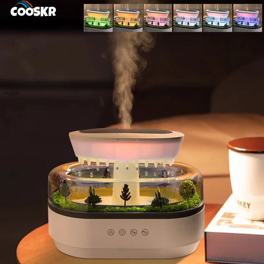 Aroma Air Humidifier Fragrance Essential Oil Diffuser for Home Raindrop Model Aroma Diffuser Humidifier with LED Colorful Light