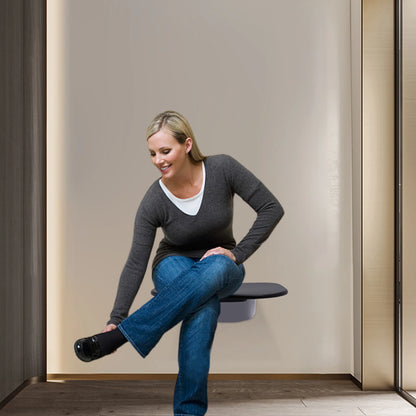 13.7" Folding Shower Seat Wall Mounted Load of 440 lbs Fold Down Shower Seat Foldable Shower Bench Home Care Shower Seat