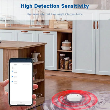 ONENUO Tuya ZigBee Smart Water Sensor Leak Detector Flood Water Leakage Alarm Smart Life Control Work With Zigbee Gateway