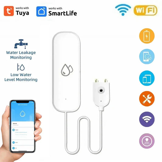 Tuya Smart WIFI Zigbee Water Leakage Sensor Alarm Water Detector Flood Leakage Sensor APP Remote Control Security Alarm System