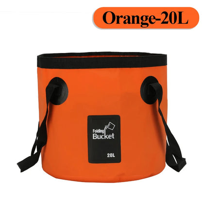 12/20L Portable Folding Bucket, Foldable Fishing Bucket, Camping Water Storage Container Collapsible Outdoor Travel Water Bucket