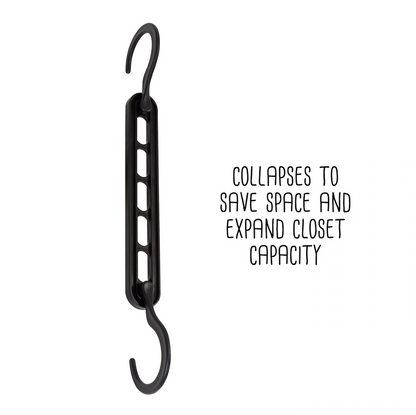 Black 5 Collapsible Hangers and 50 Velvet Hangers (55-Piece Set)